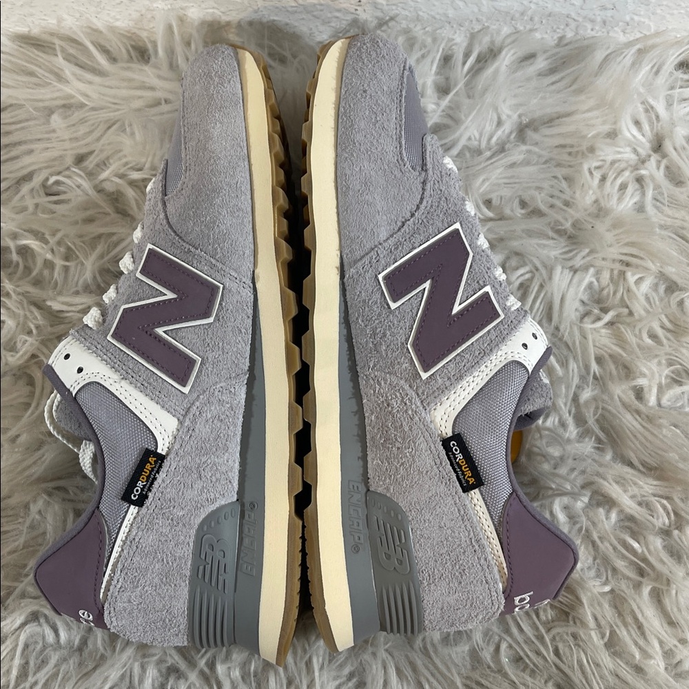 NEW BALANCE UNISEX U574YGD Rain Cloud Grey GREY & PURPLE SIZE 11.5 NEW - Picture 11 of 16